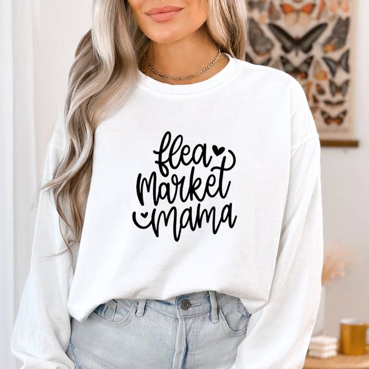Flea Market Mama Crewneck for wholesale by Brandy & Daisy's Boutique