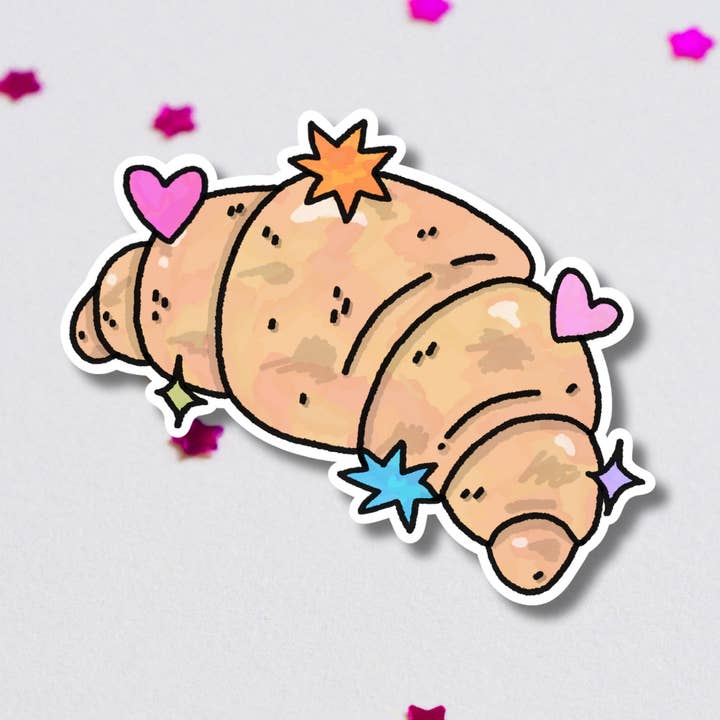 Croissant Bageri Vinyl Klistermærke for engroshandel hos Get Stoked