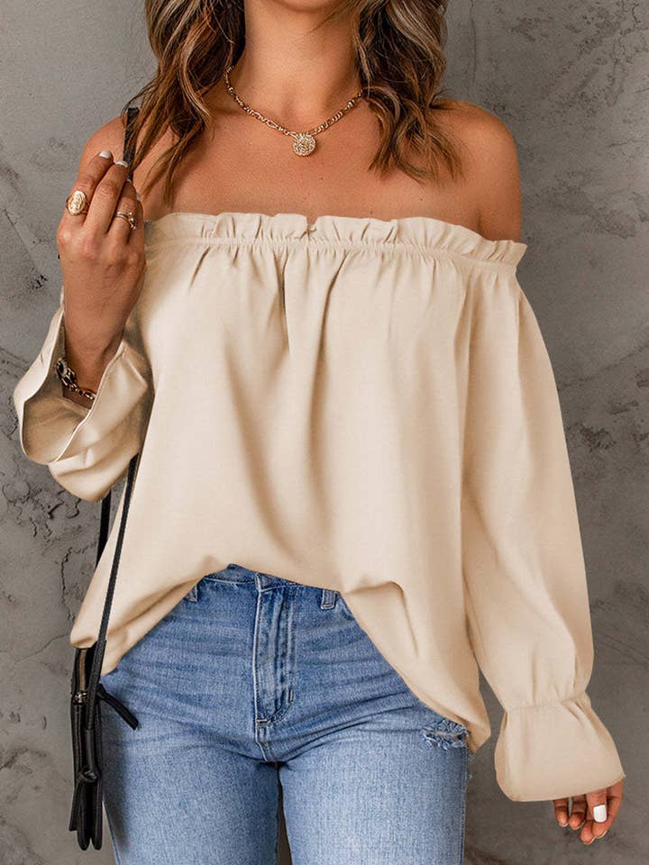 Rosa Clothing - Wholesale Blouse - Women's - Stylish Casual Sexy Off-The-Shoulder Top
