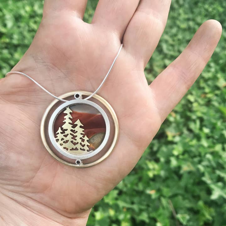 Modern Madini - Wholesale Pendant/Charm Necklace - The Oregon Forest Neckalce1