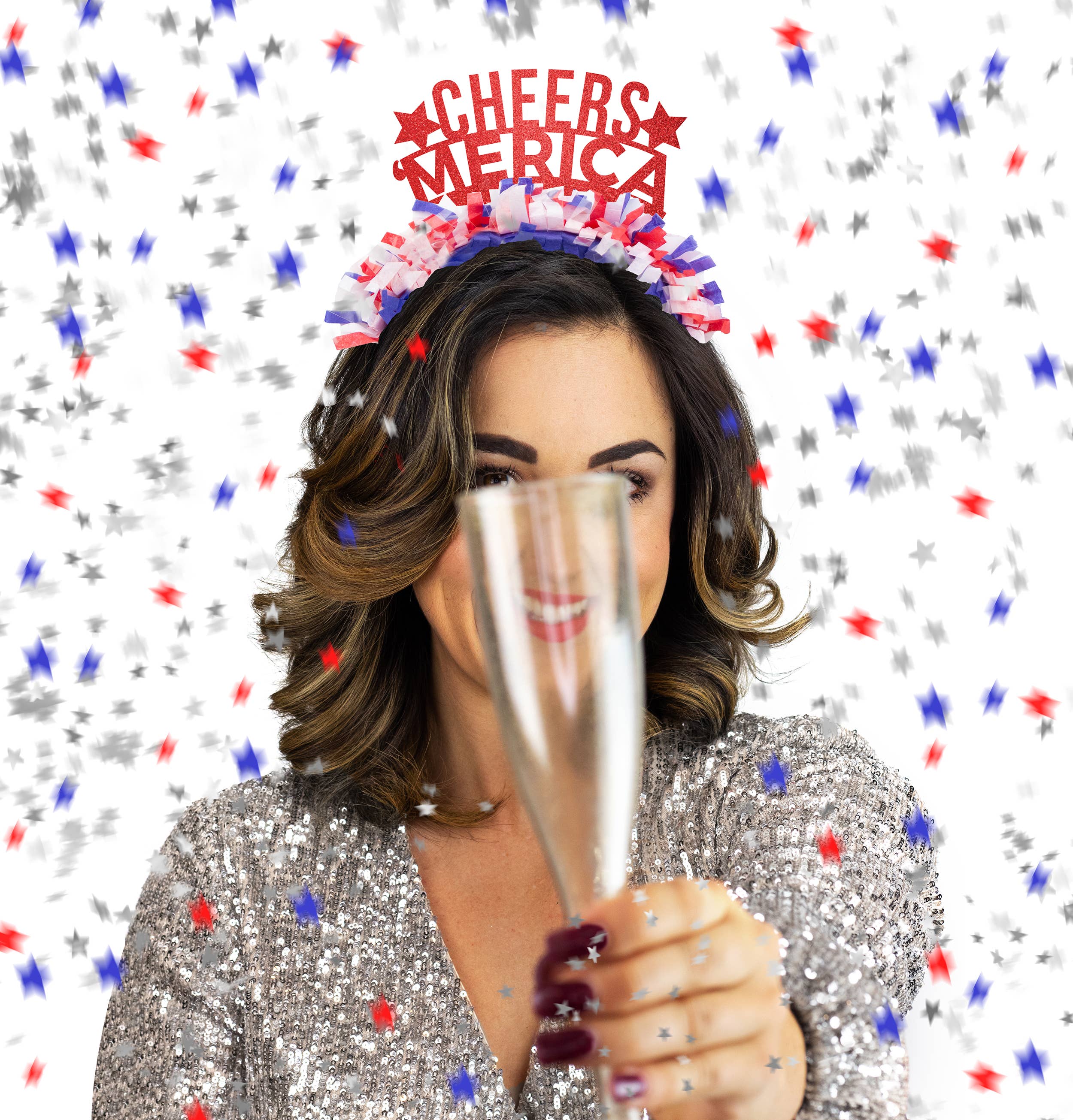 Festive Gal - Wholesale Party Hat/Crown - Cheers 'Merica 4th of July Party Headband Decor0