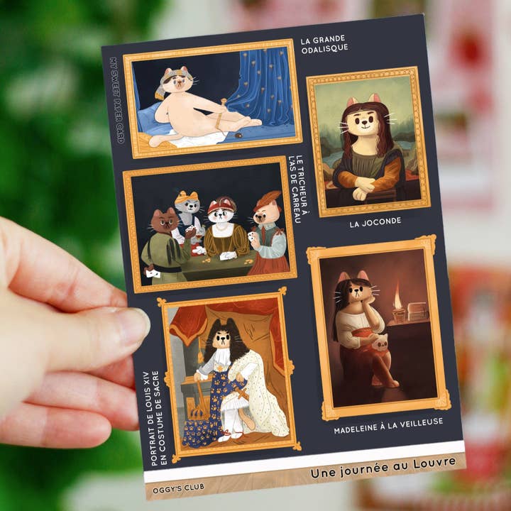 My Sweet Paper Card - Wholesale Sticker - A Day at the Louvre - museum stickers sheet - Art stickers