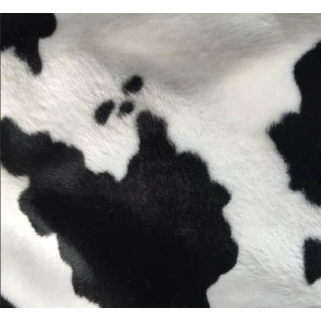 Cow Animal Print Velboa Faux Fur Fabric for Costumes for wholesale by Radyan Fabrics