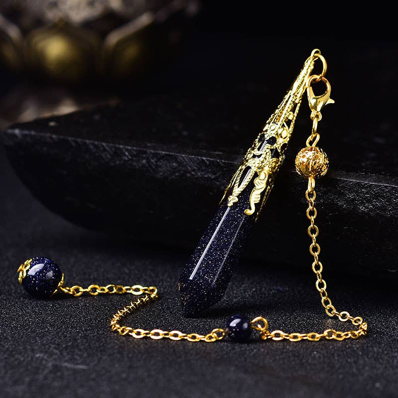 Gemcohub – Großhandel Spiritueller Stein/Kristall – Buntes Pendel aus natürlichem Kristallstein in Hexagon-Form25