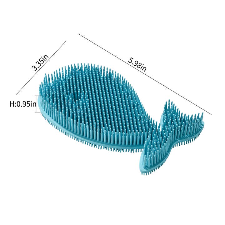 Fox Run Brands - Wholesale Cleaning brush - Fox Run Silicone Whale Dish Scrubber, 6" Kitchen Brush1