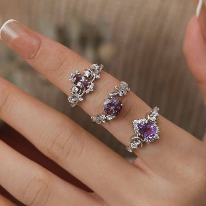 Azura Jewelry - Wholesale Multi-Stone Ring - Moonlit Alexandrite Ring©6