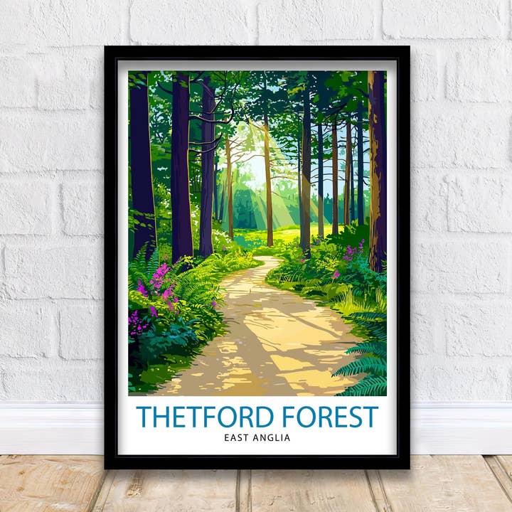 Thetford Forest Travel Poster for wholesale by InkNPrintz