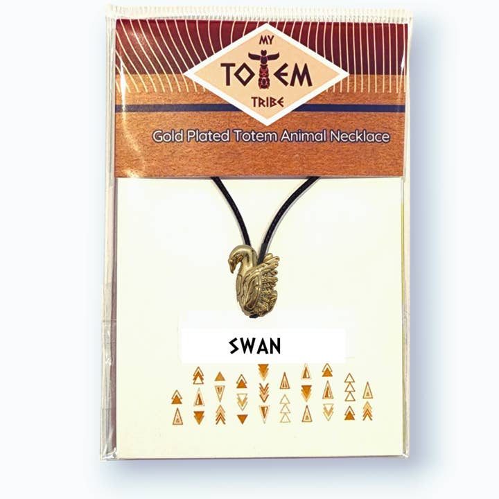 My Totem Tribe – Colar pingente/pendente por atacado – Colar de contas tribais Swan My Totem Tribe Spirit Animal