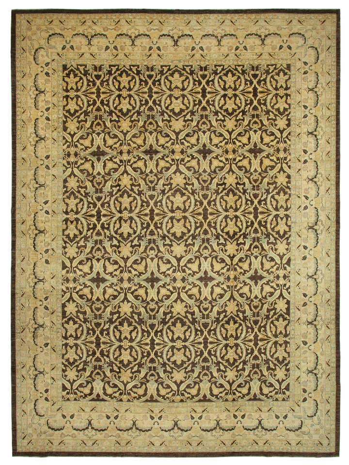 13x18 Beige Oushak Teppich - 35987 für den Großhandel von RUG N CARPET