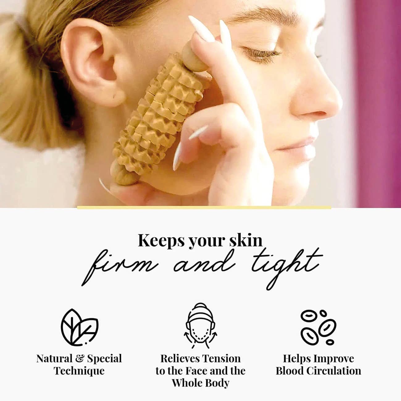 Tuuli GmbH - Wholesale Body Massager - Set of 2 Massage Roller Tool Massager Maderotherapy Wooden F5