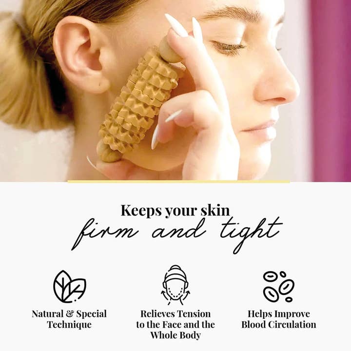 Tuuli GmbH - Wholesale Body Massager - Set of 2 Massage Roller Tool Massager Maderotherapy Wooden F5