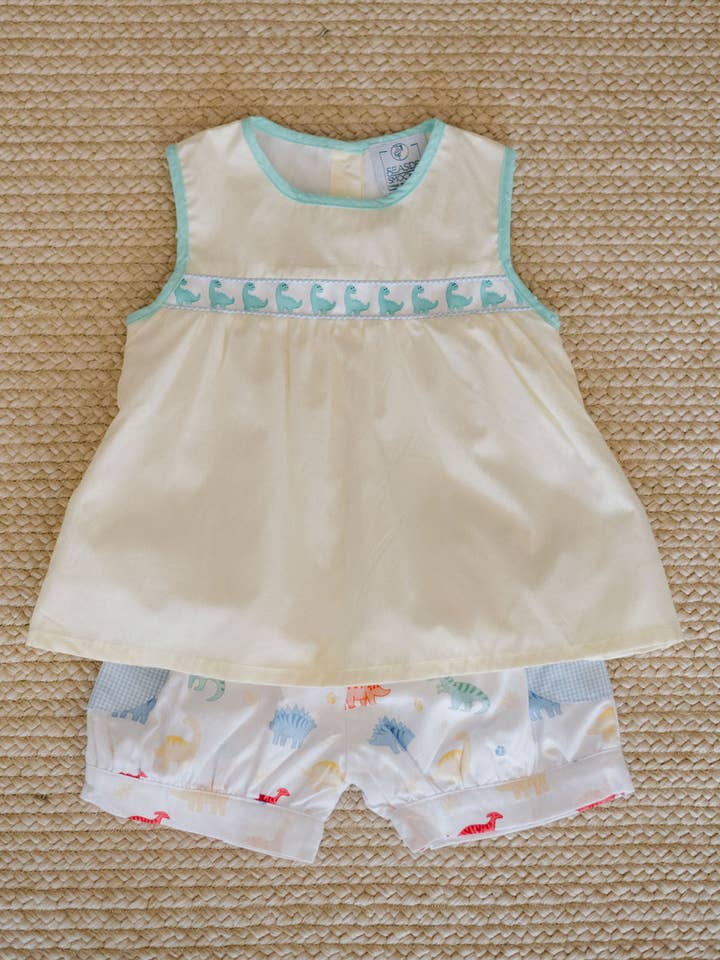 Dino Ribbon Boys Float Top for wholesale by The Seaside Proper Children’s Company