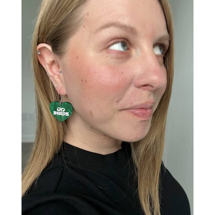 Studio Bladel - Wholesale Dangle Earrings - Mini Go Birds heart dangle earring1