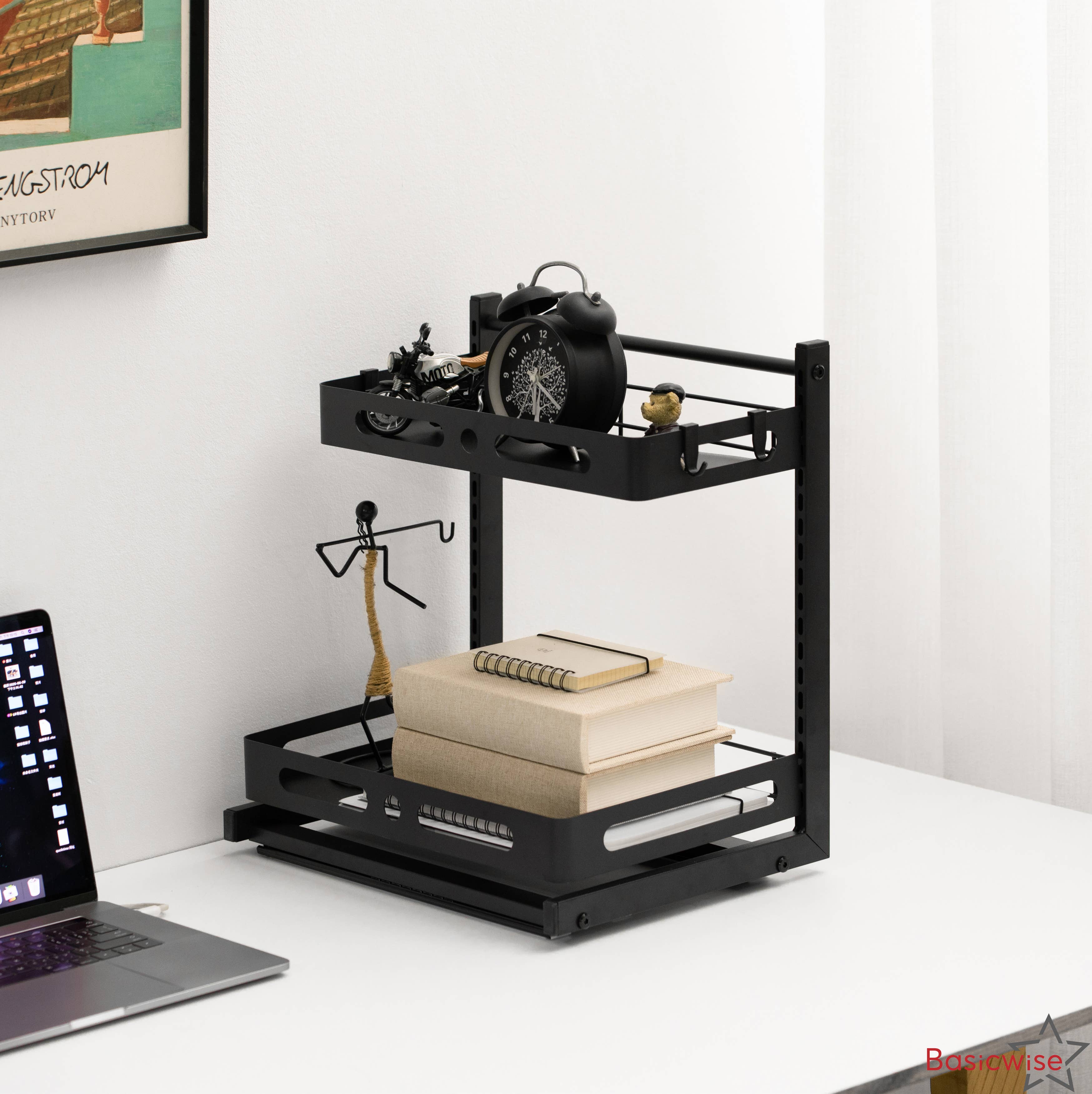 Quickway Imports - Wholesale Kitchen storage/organiser - Basicwise Adjustable Height Under Sink Pull-Out Organizer3