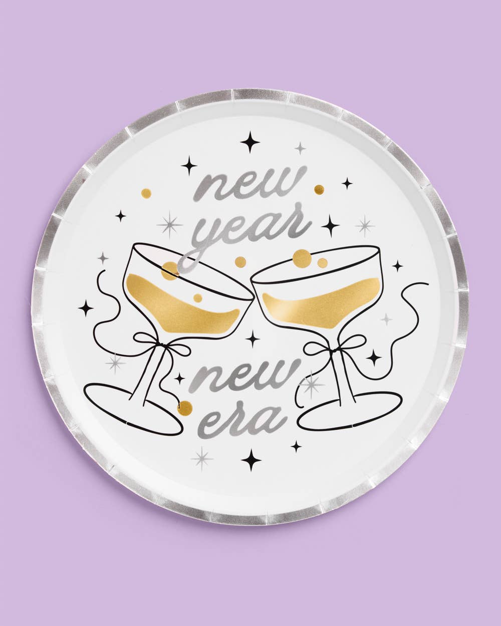 xo, Fetti - Wholesale Disposable Plate - New Year, New Era Plates - 24 paper plates NYE 5