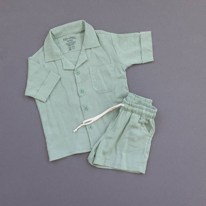 Cotton Linen Set in Mint for wholesale on Faire3