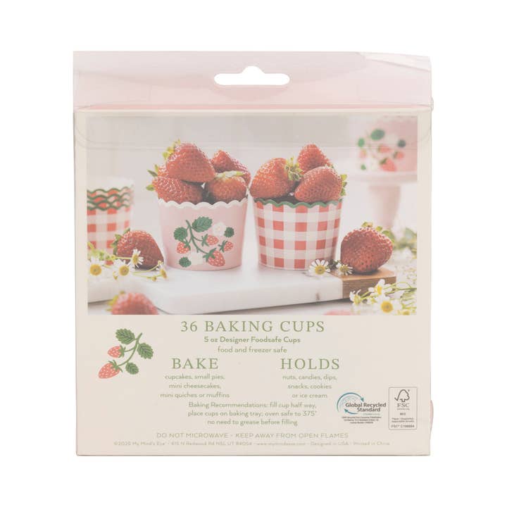 My Mind’s Eye – wholesale Cupcake/muffin liner – PLCC2072x - Strawberry Gingham Baking Cup