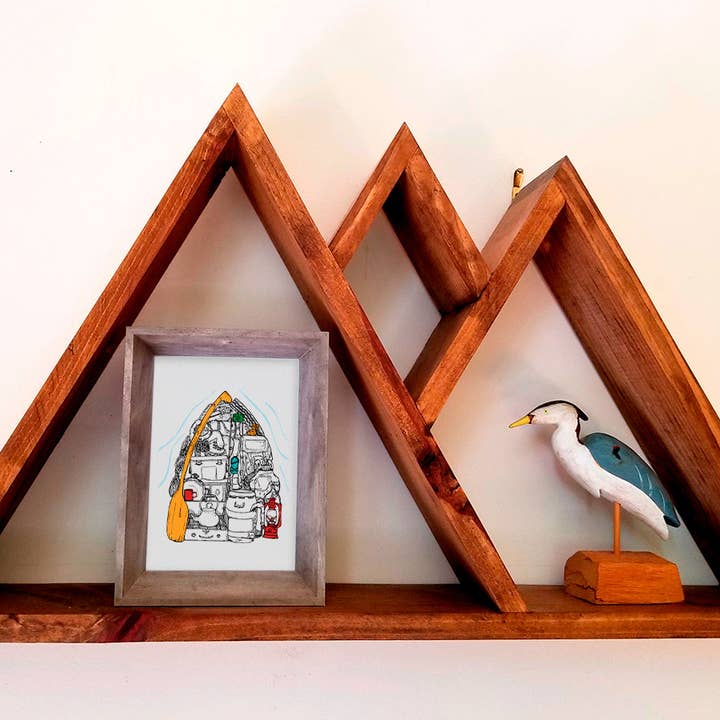 Soijen Illustrations - Wholesale Art Print - Gear-filled Canoe Art Print1