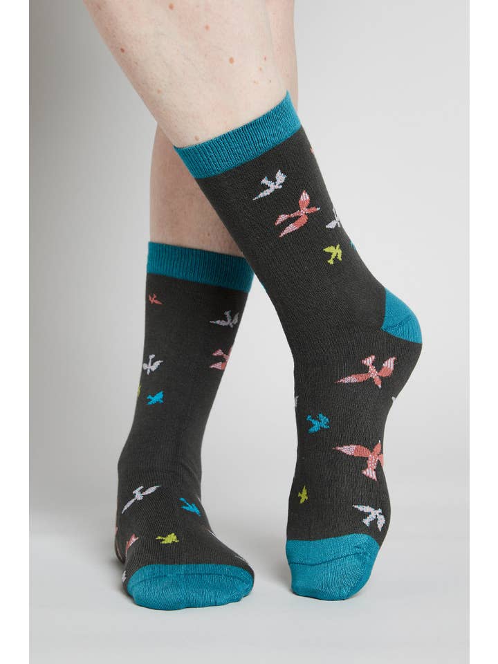 Nomads – wholesale Socks – Unisex – SK0456 Organic Cotton Swallows Socks1
