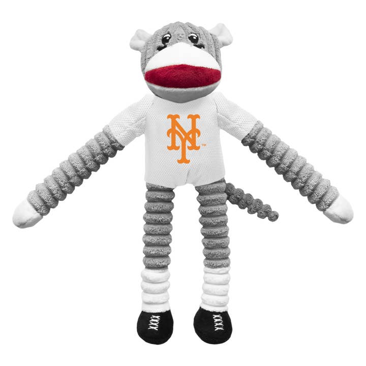 Jouet pour animaux de compagnie MLB New York Mets Team Sock Monkey pour la vente par Little Earth Productions