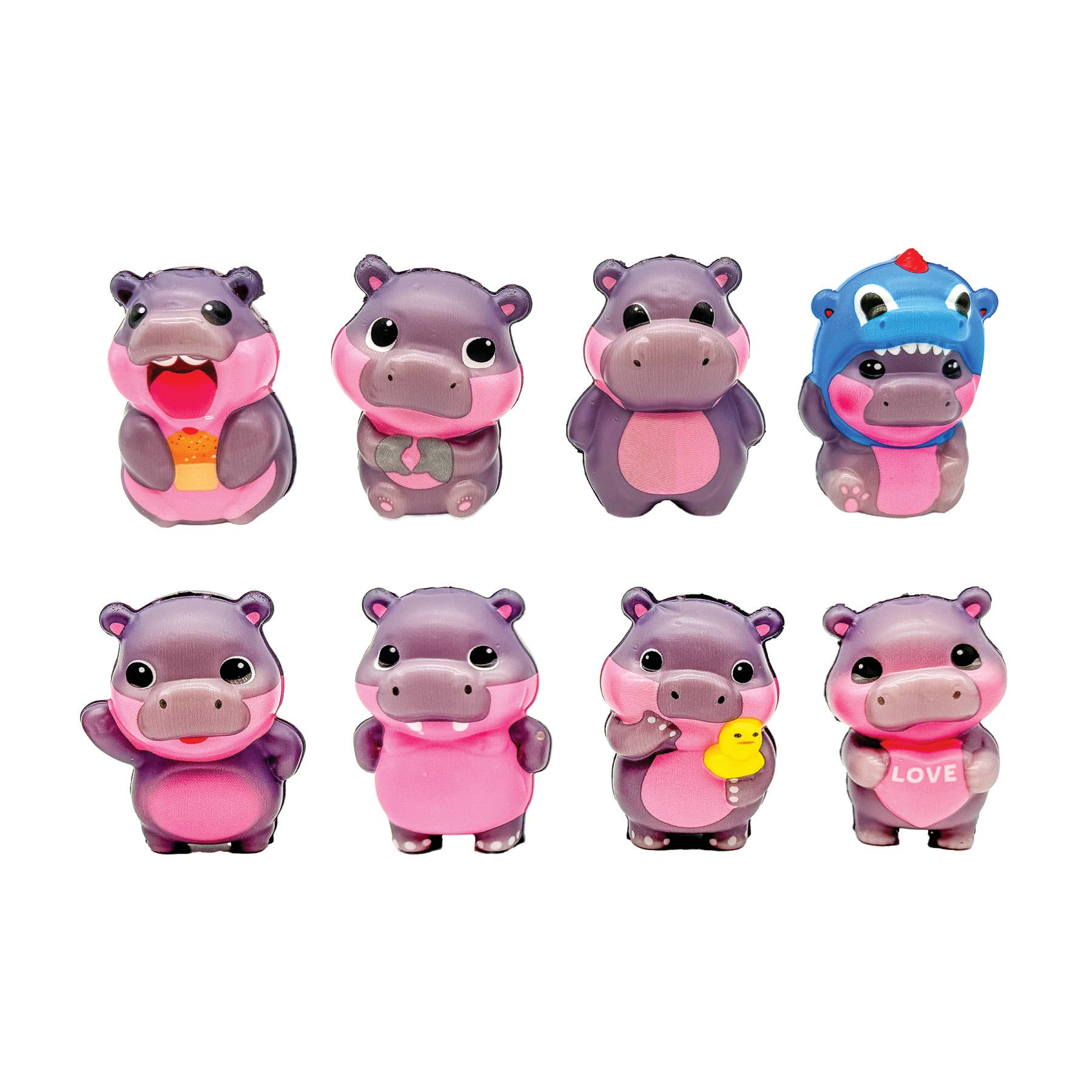 Geddes – wholesale Mjuk leksak - Barn och baby – Mini Baby Flodhäst Squishies, 24-pack0