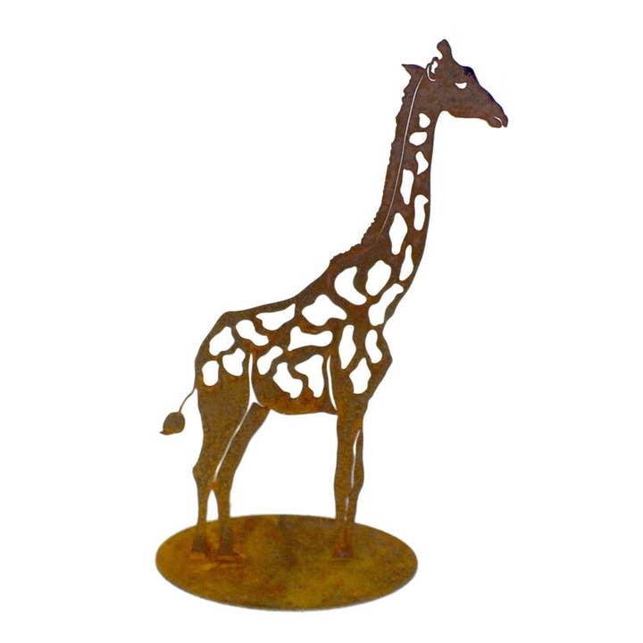 Giraffe Stand Garden Art for wholesale by Overwrought