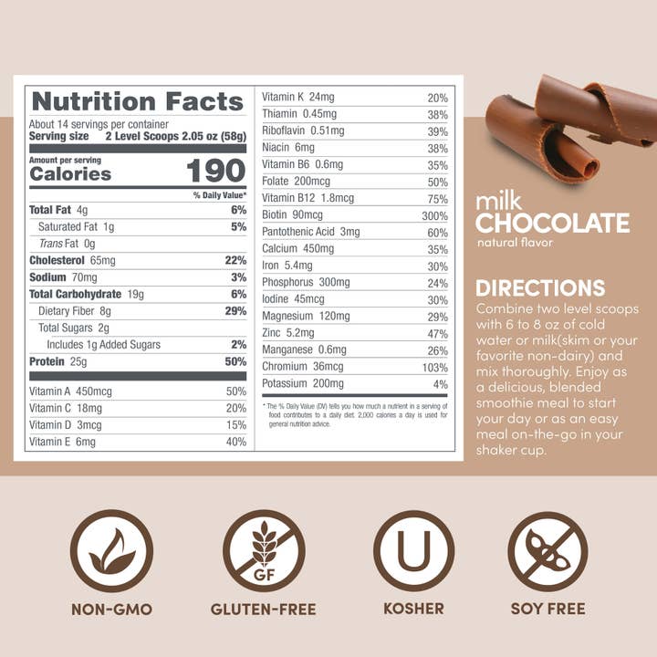 Designer Wellness - Wholesale Protein/superfood powder - Designer Whey: Meal Replacement Protein Powder | Chocolate1