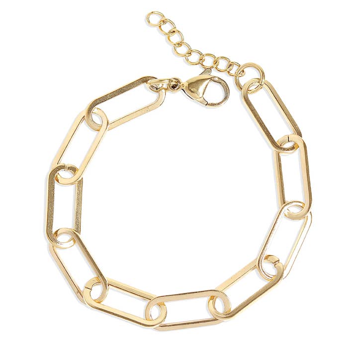 Mint + Sky - Wholesale Link & Chain Bracelet - Paperclip Chain Bracelet2