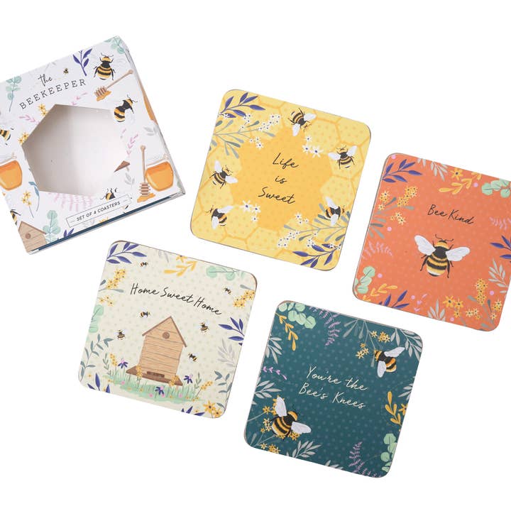 CGB Giftware - Wholesale Coasters - The Beekeeper Set Of 4 Coasters1