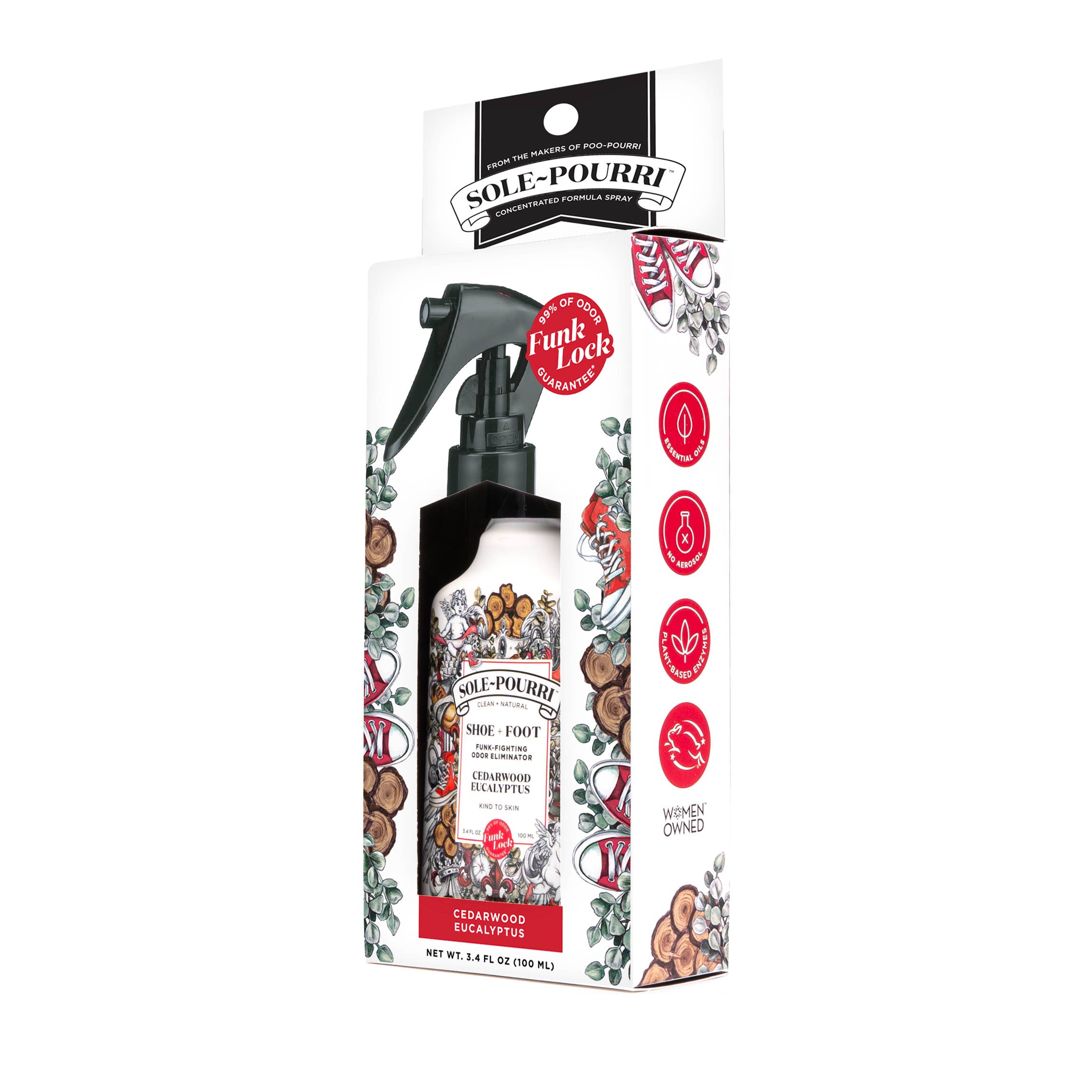 ~Pourri - Wholesale Shoe Deodorant / Spray - Sole~Pourri Shoe + Foot Odor Spray, Cedarwood + Eucalyptus1