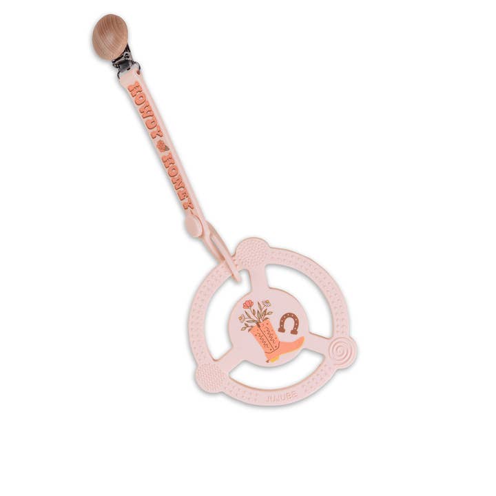 JuJuBe - Wholesale Teether (Not Clip-On) - Baby - Silicone Teether Ring with Detachable Clip Bloomin' Boot