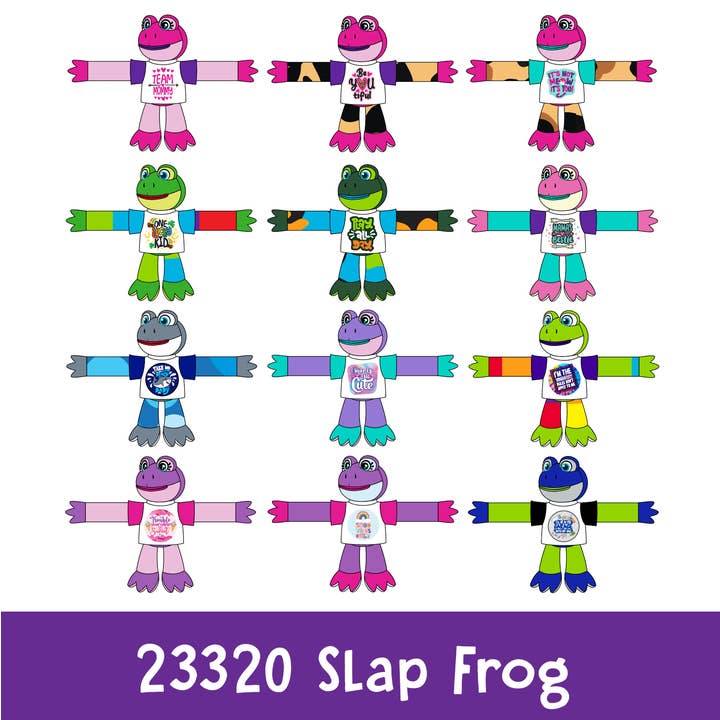 Novelty Closeout - Wholesale Stuffed/Plush Toy - Kids & Baby - Slap Happy Frog 9" Plush Toy Assortment - 9/Pack