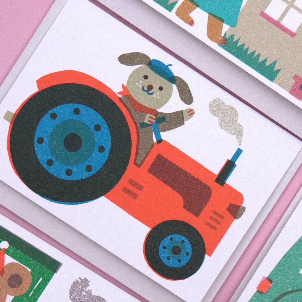 The Printed Peanut Homeware & Stationery – wholesale Everyday greeting card – Tractor Mini A7 Card2