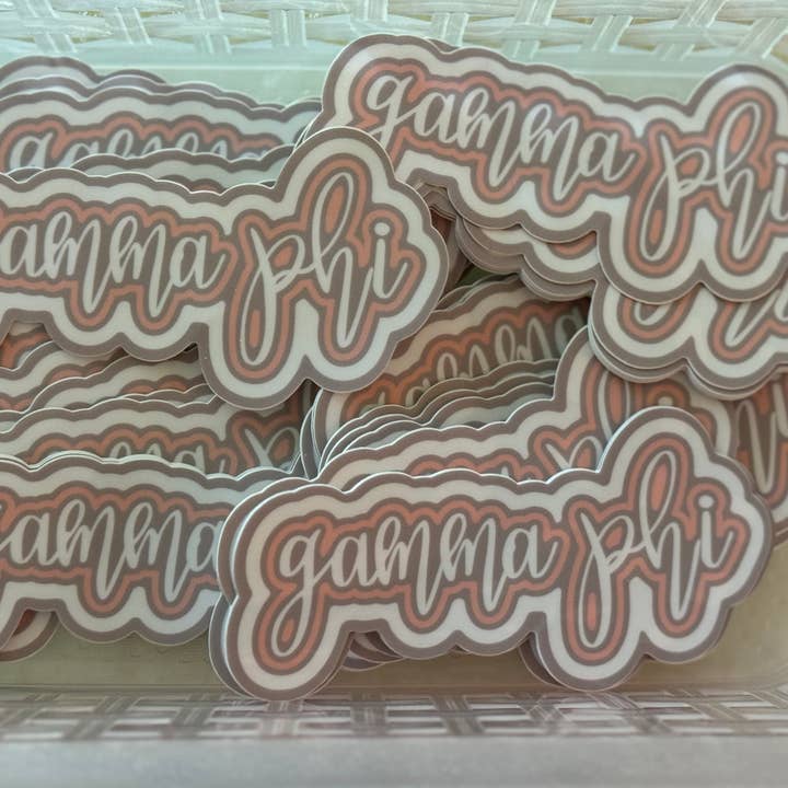 Gamma Phi Beta Sticker voor studentenverenigingen voor wholesale door Buttongirl99