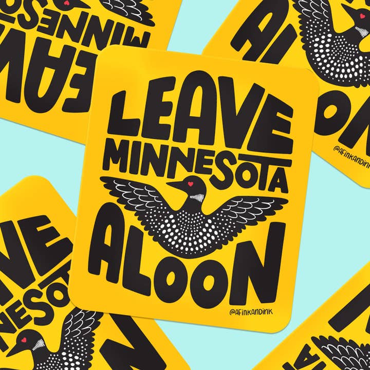Lämna Minnesota i fred Vinylklistermärke för wholesale av A Fink & Ink
