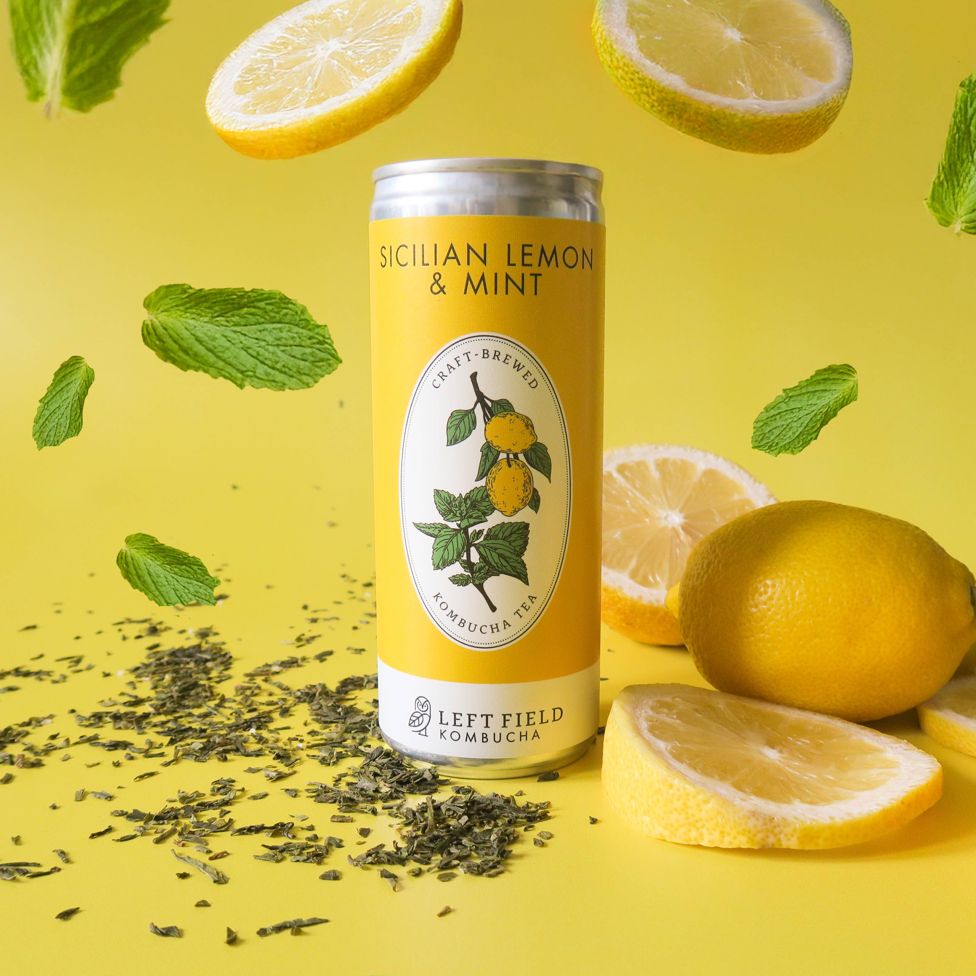 Left Field Kombucha – Großhandel Kombucha – Sizilianische Zitrone & Minze1