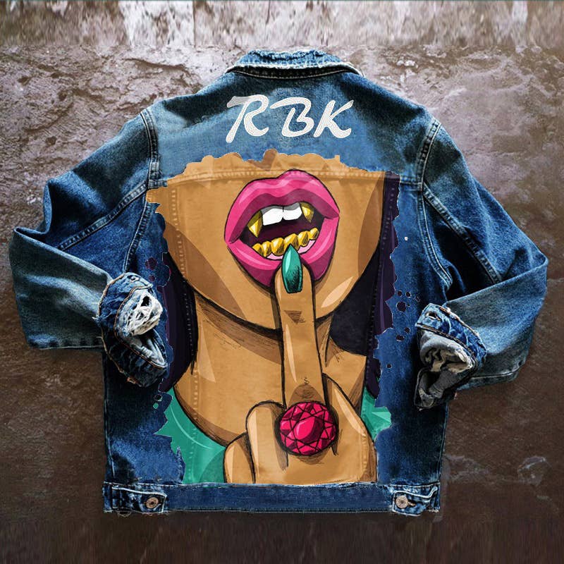 Tourtiwi - Wholesale Denim Jacket - Women's - Printed autumn and winter denim jacket9