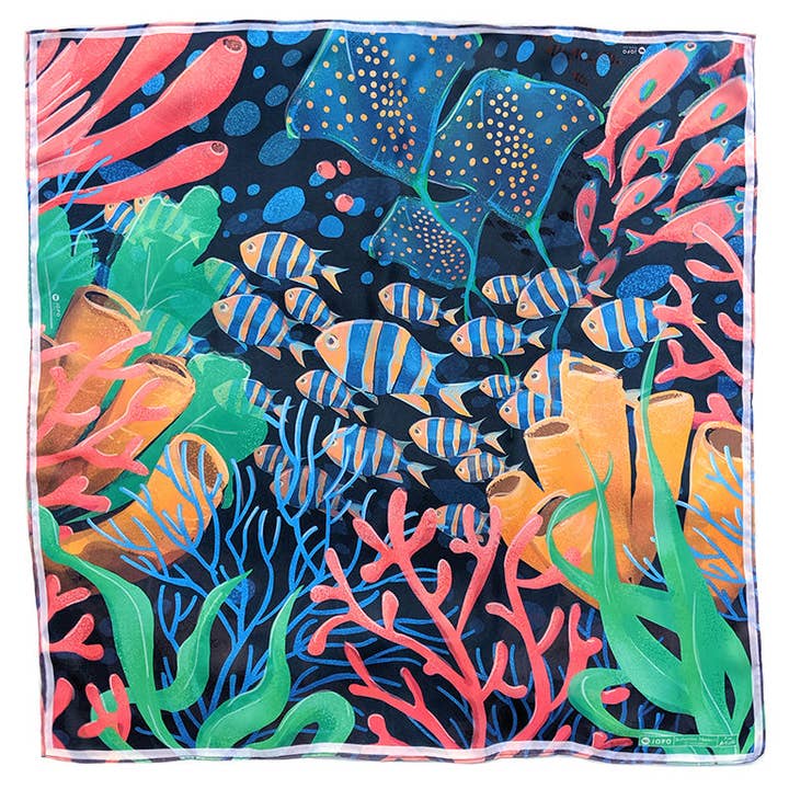 Coral XL Silk Scarf for wholesale by Hello Jopo Eu