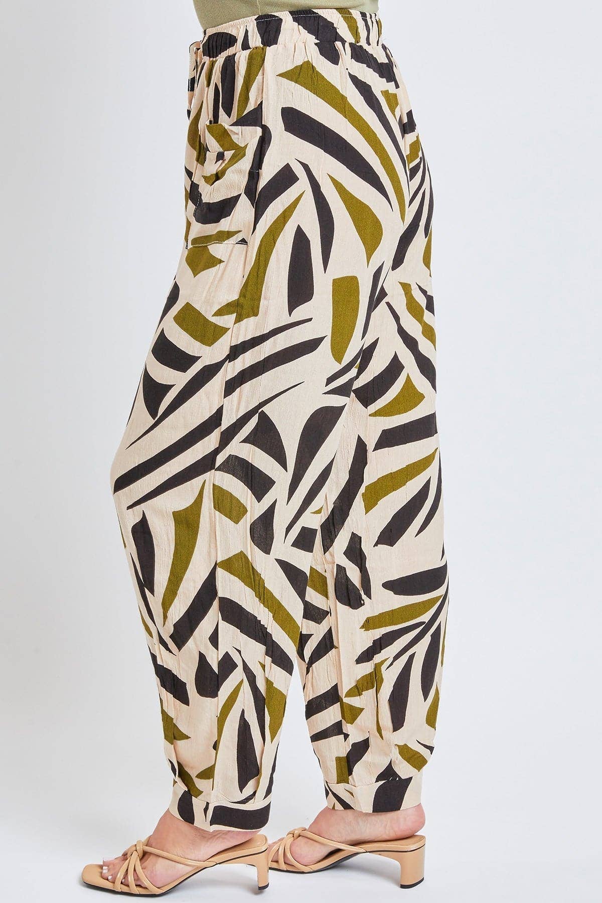 YMI - Wholesale Pants - Women's - Drawstring Wide Jogger Pant With Pleated Hem-WF1209CG1