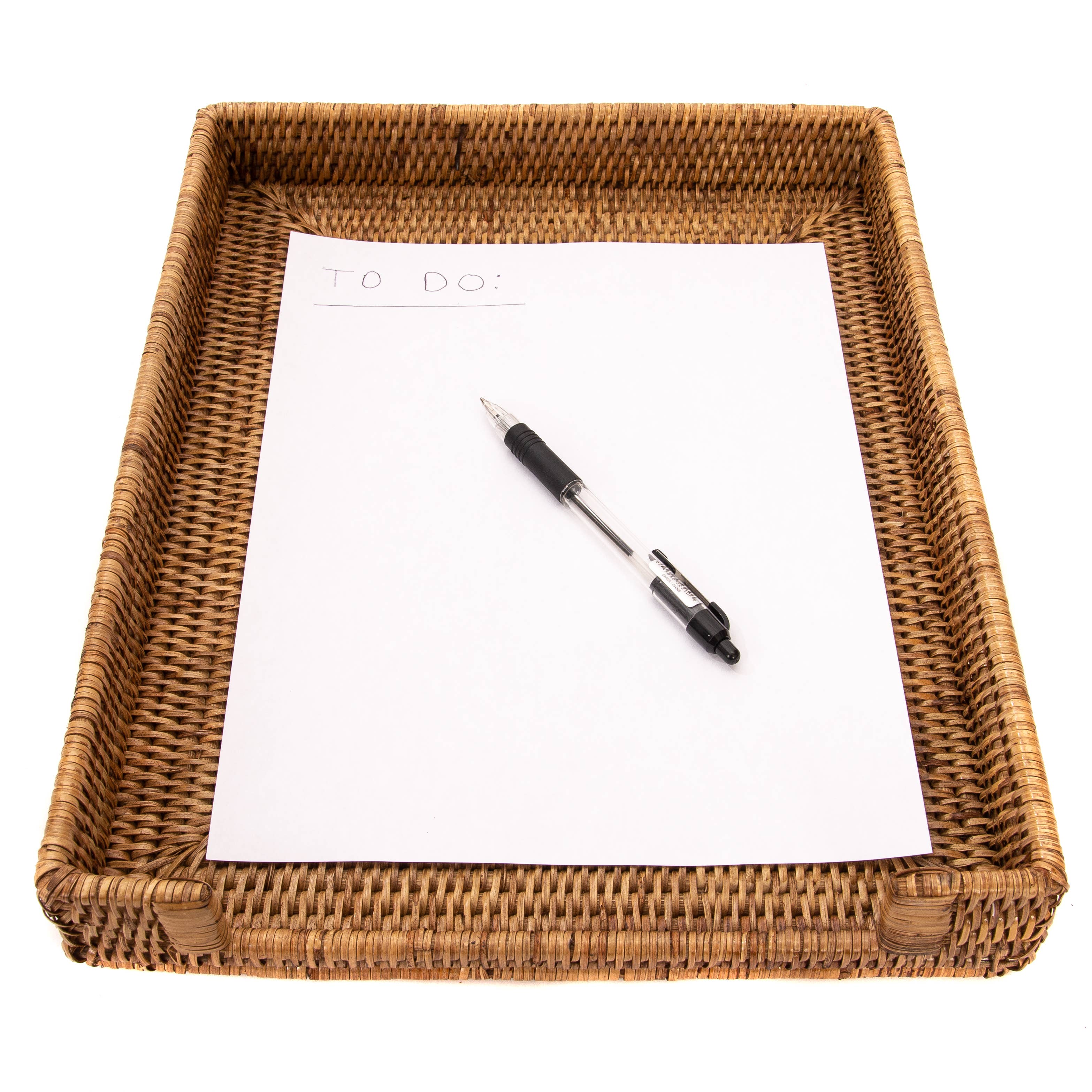 Artifacts Trading Company – wholesale Desk tray – Rattan Paper Tray: Office Organizer, Letter-Size File5