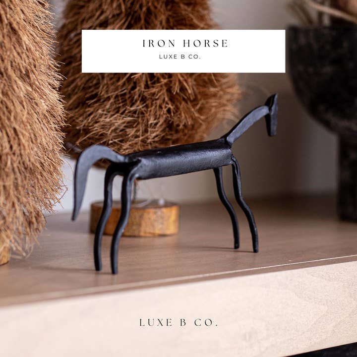 Luxe B Co - Wholesale Decorative Figurine - Black Iron Decorative Horse