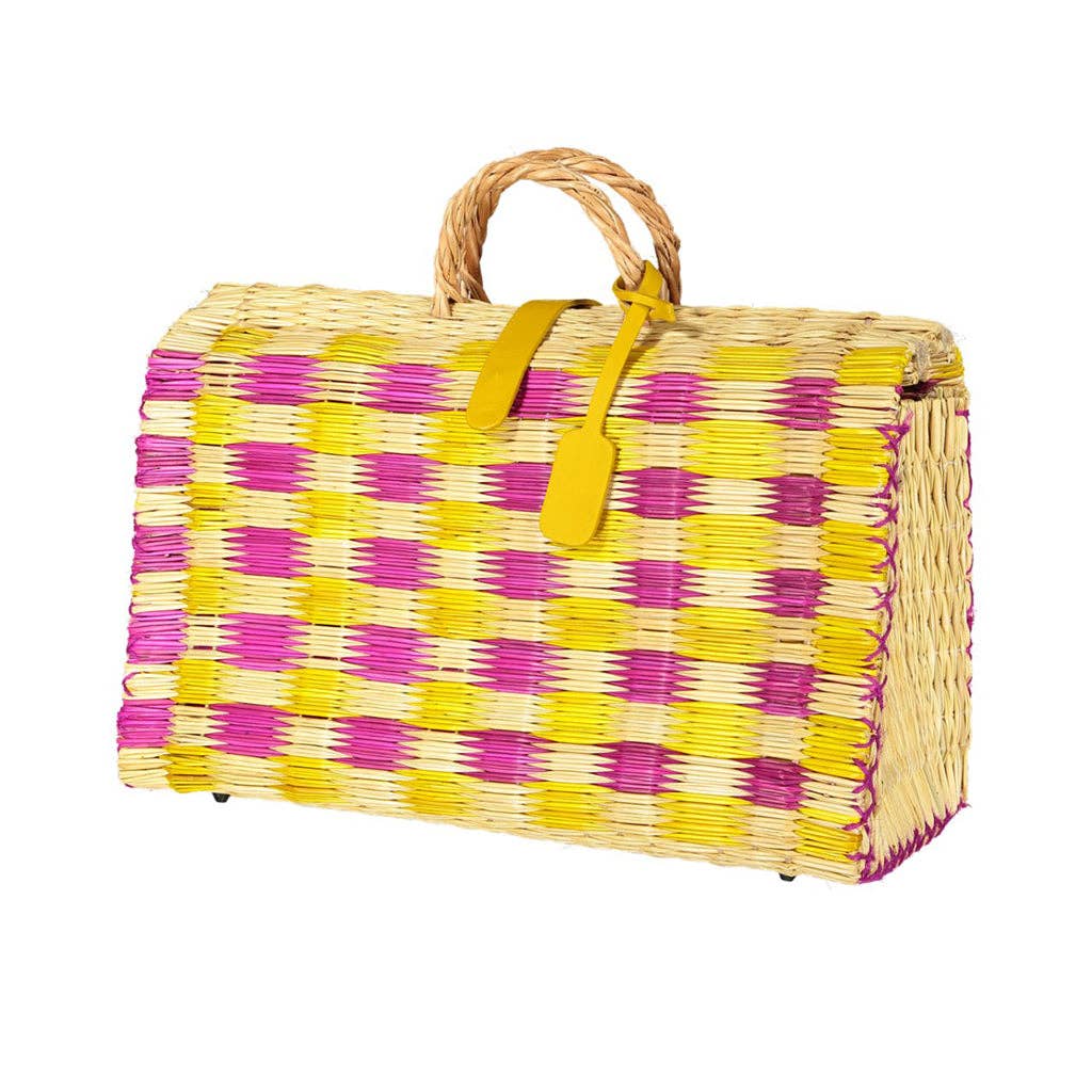 Carrés jaunes et roses FILOMENA - MARCHÉ en vente sur Faire1