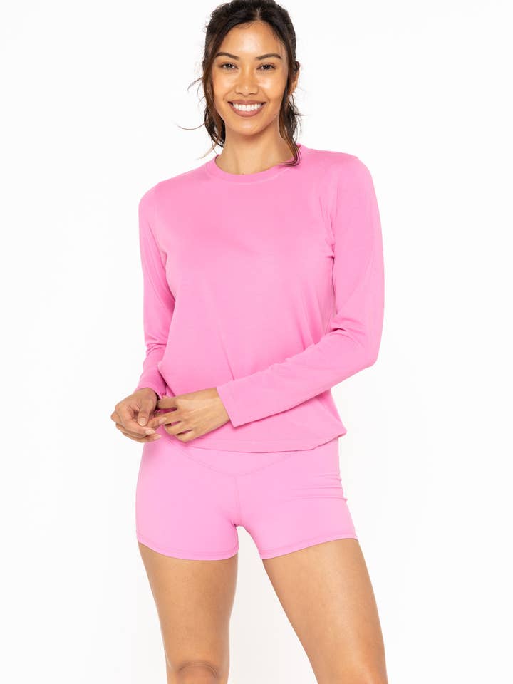 Mono B - Wholesale T-shirt (Zonder tekening) - Dames - Pima Bliss Boyfriend met lange mouwen9