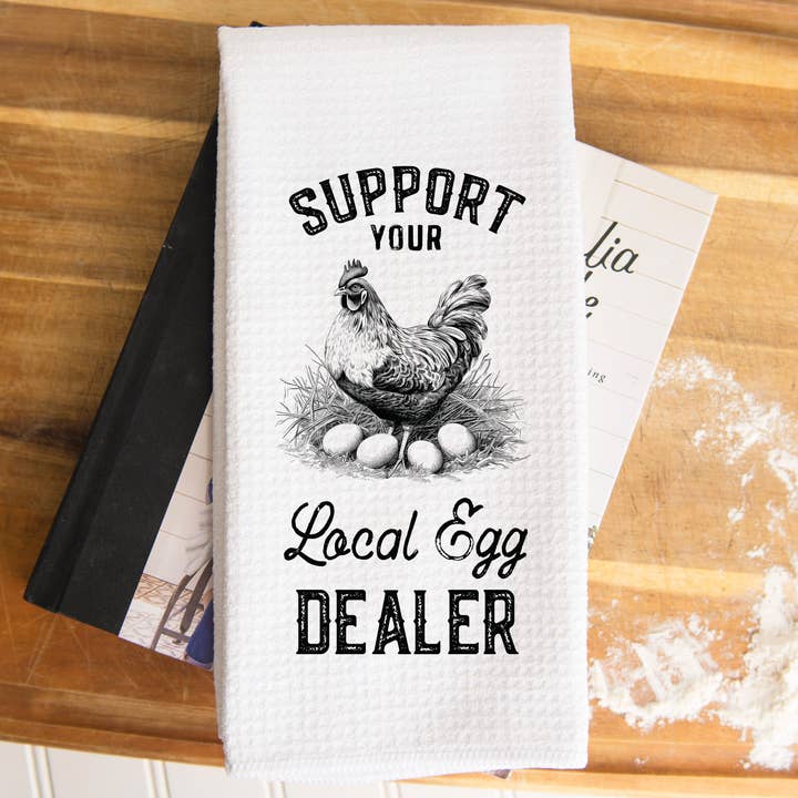 Canary Road - Wholesale Tea Towel - Support Egg Dealer Kitchen Towel, Waffle Weave Chicken Towel0