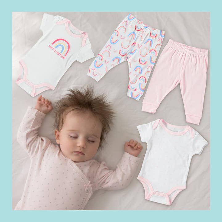 Cutie Pie Baby - Wholesale Clothing Set - Baby - Baby Girl Newborn Onesie Set - 2-Pack: Pants & Snap Closure Onesie