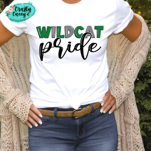 Wildcat Pride School - T-shirt. for wholesale by Crafty Casey's Wholesale