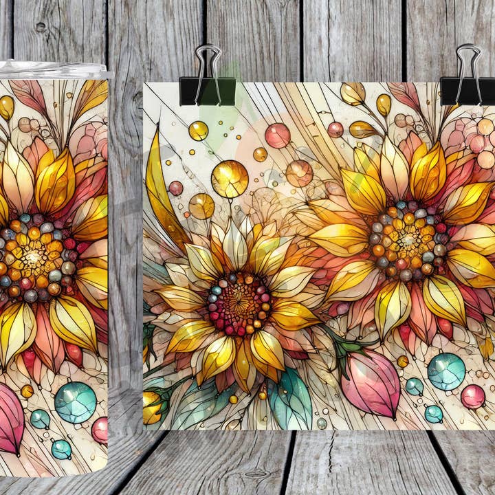 Stained Glass Sunflowers for wholesale by The Lazy Mango