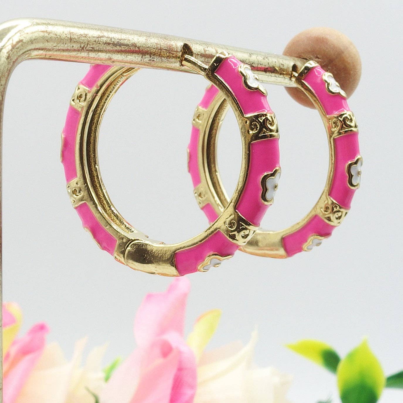 Daemon srls - Wholesale Dangle Earrings - AZALEA - ACCIAIO INOSSIDABILE orecchini a cerchio smaltati7