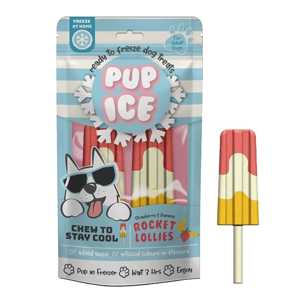 Playful Tail - Vente Friandises – chien - Sucettes SPOT by Ethical Products Pup Ice Rocket, fraises et bananes0