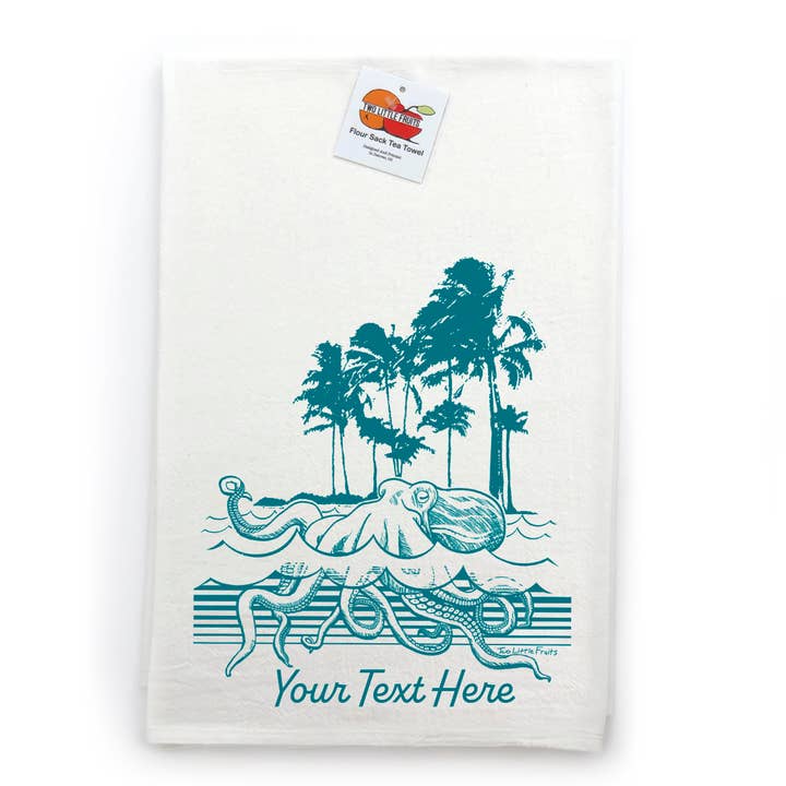 Nautische Octopus Theedoeken – Aangepast Keukencadeau voor wholesale door Two Little Fruits